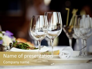 Wine Glasses PowerPoint Template