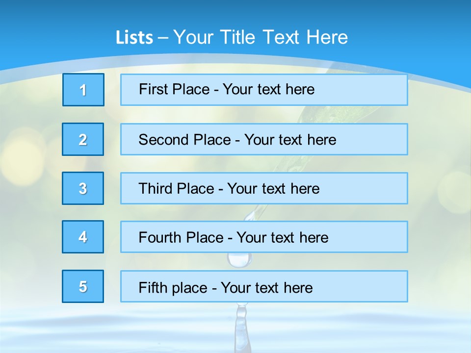 Water Drop PowerPoint Template