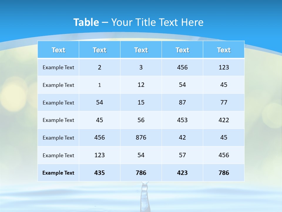 Water Drop PowerPoint Template