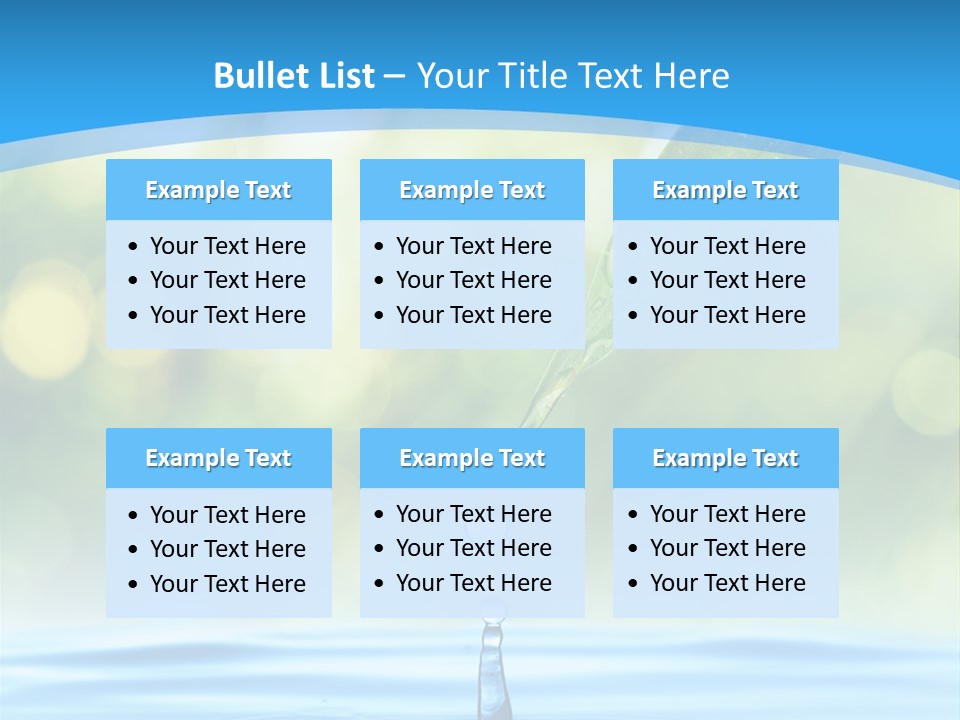 Water Drop PowerPoint Template