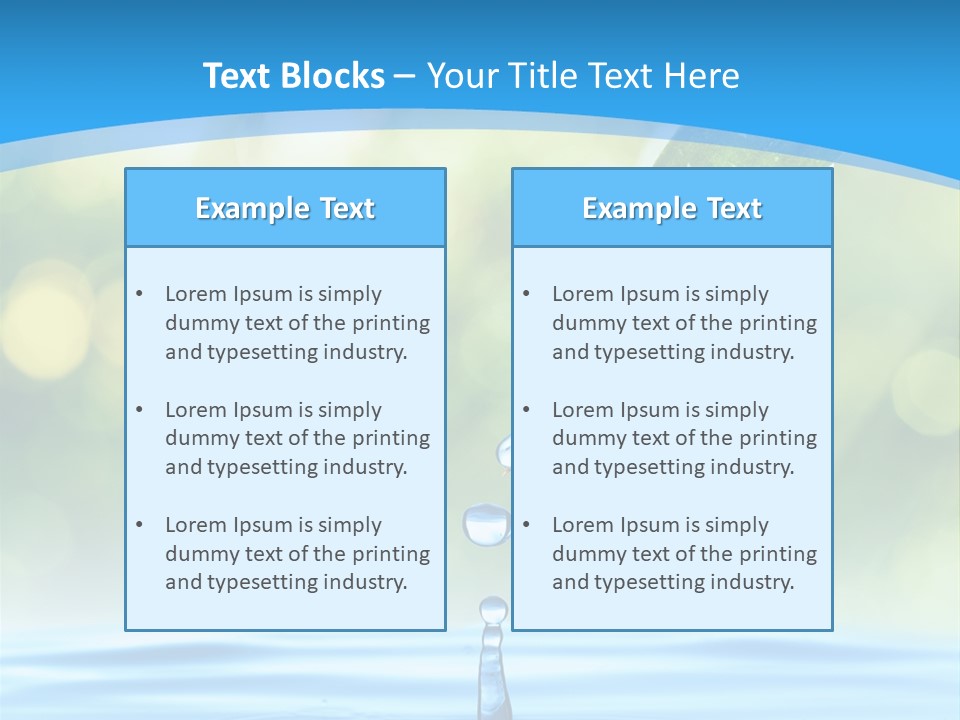Water Drop PowerPoint Template