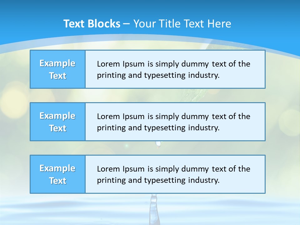 Water Drop PowerPoint Template