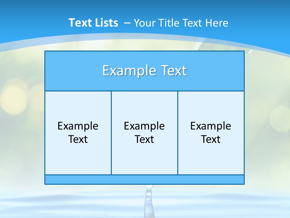 Water Drop PowerPoint Template
