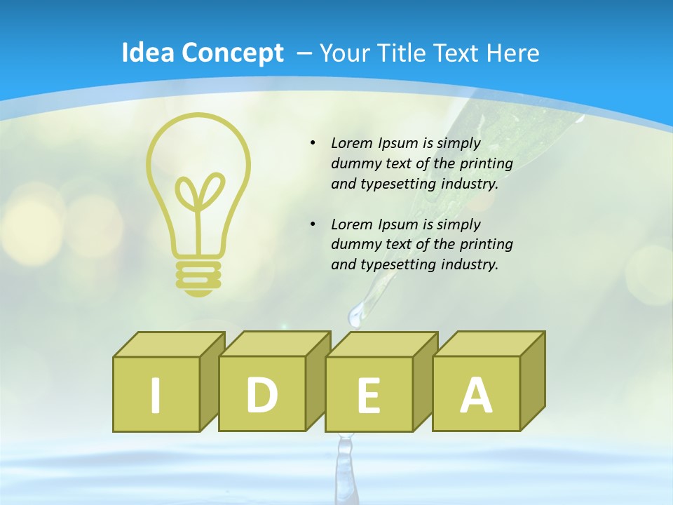 Water Drop PowerPoint Template