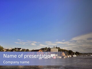 Houses By The Sea PowerPoint Template
