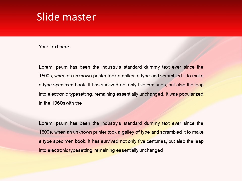 Colors Of The Flag Of Germany PowerPoint Template