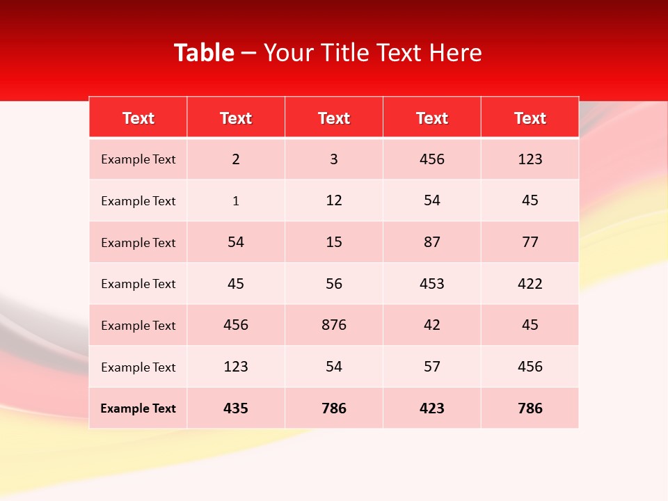 Colors Of The Flag Of Germany PowerPoint Template