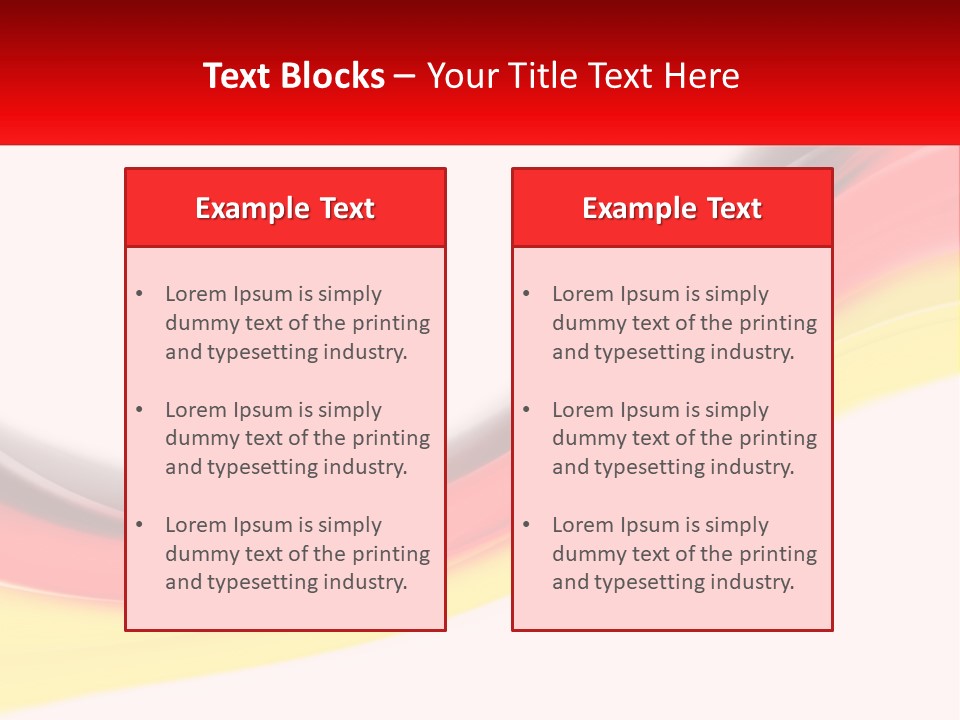 Colors Of The Flag Of Germany PowerPoint Template