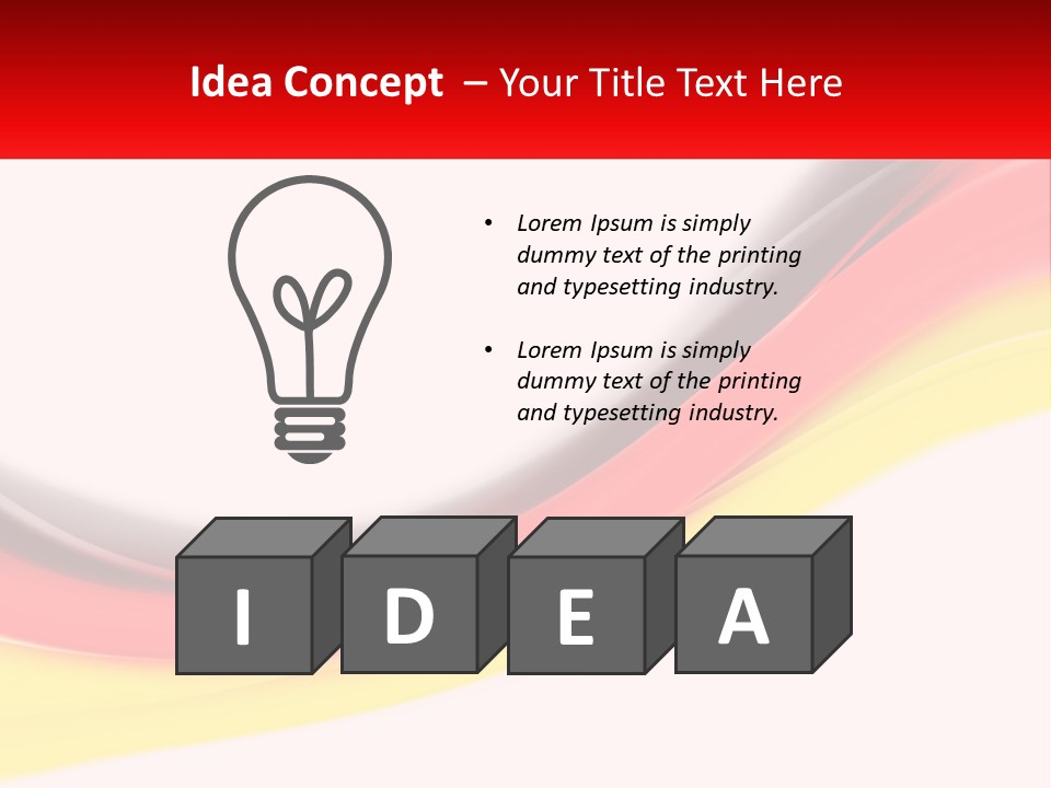 Colors Of The Flag Of Germany PowerPoint Template