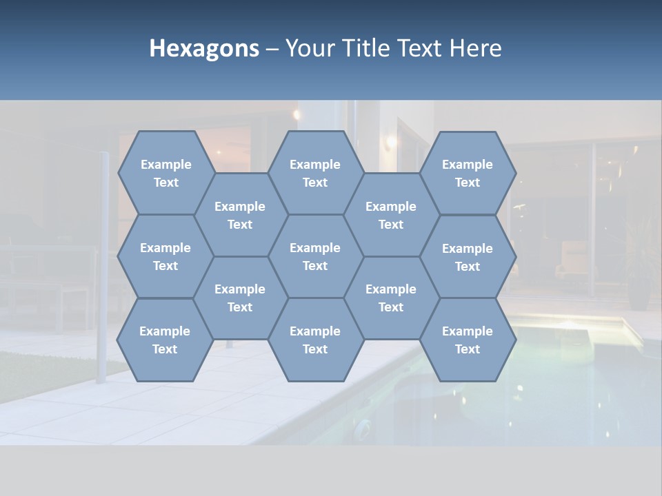 High-Tech House With Pool PowerPoint Template