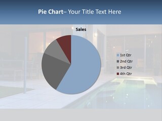High-Tech House With Pool PowerPoint Template
