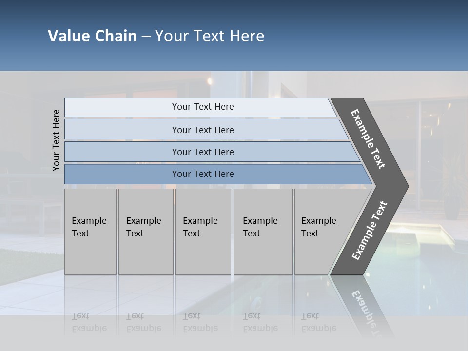 High-Tech House With Pool PowerPoint Template
