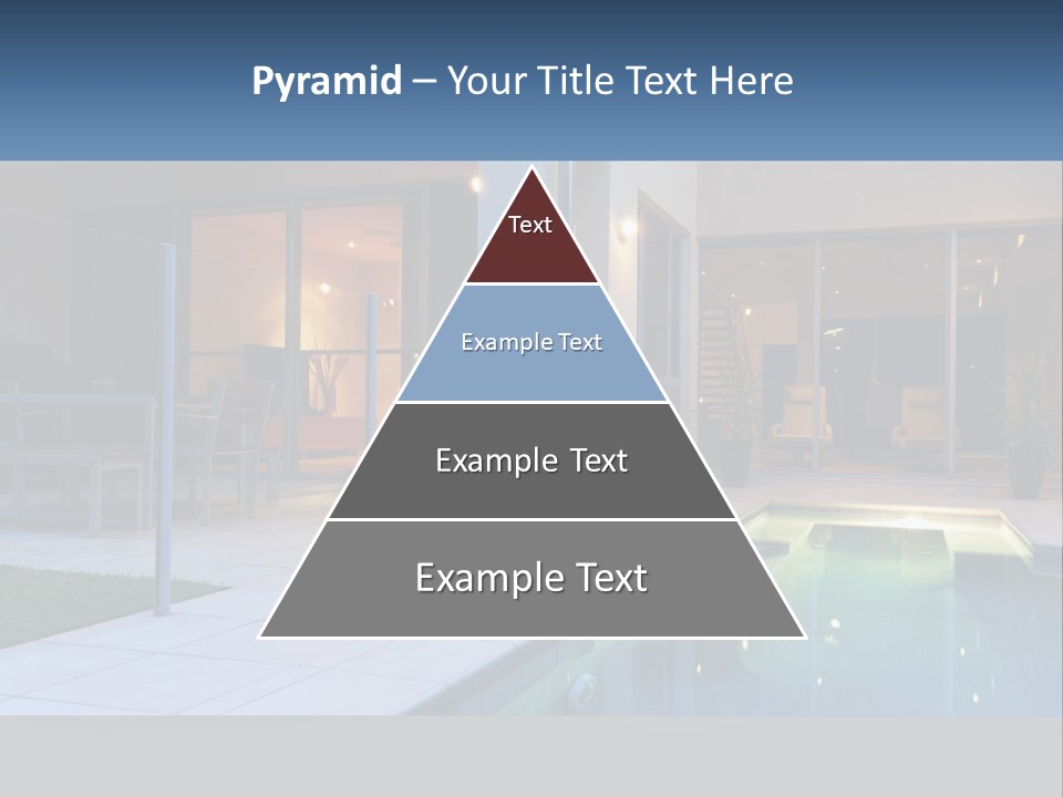 High-Tech House With Pool PowerPoint Template