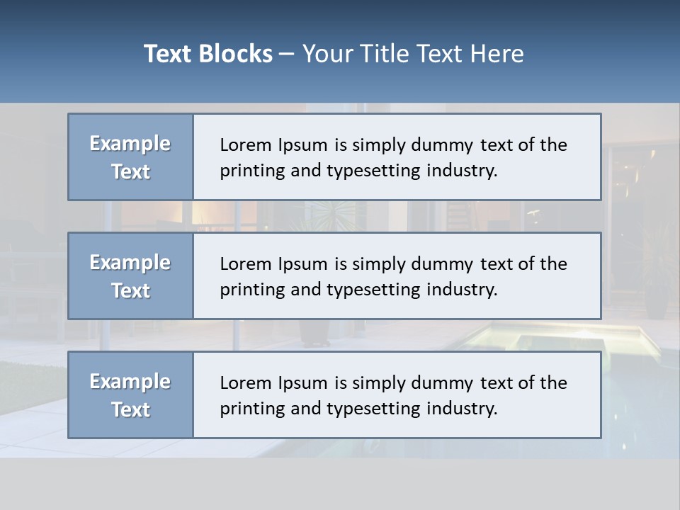High-Tech House With Pool PowerPoint Template