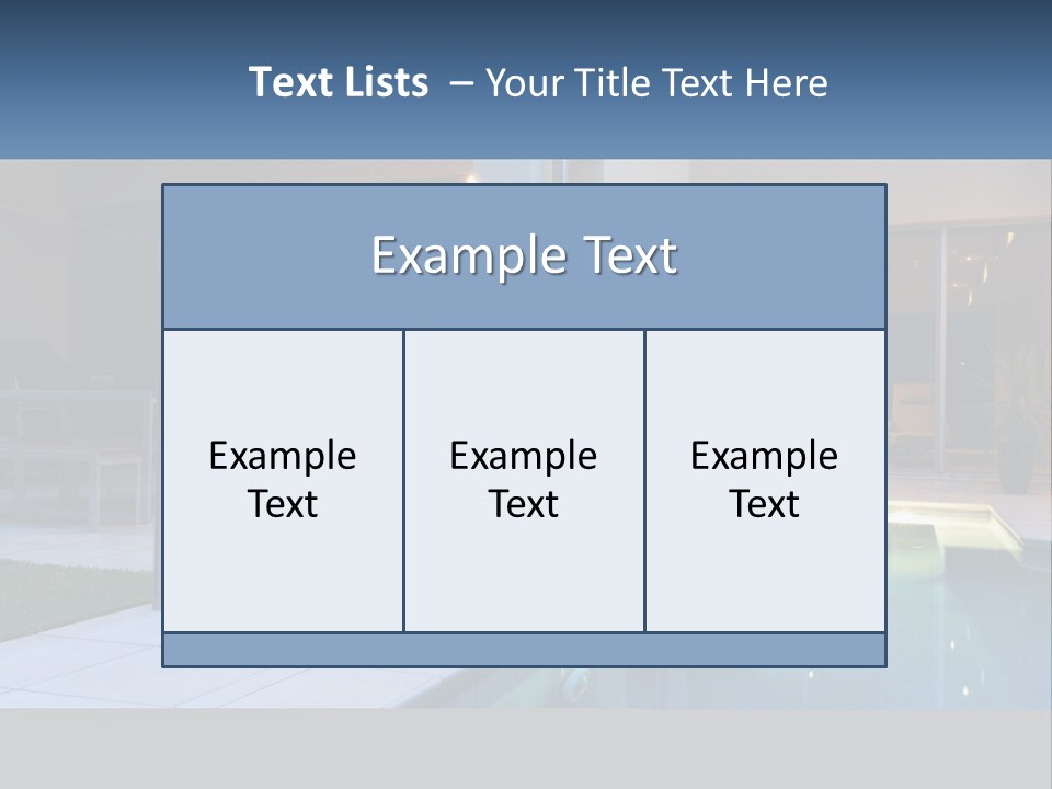 High-Tech House With Pool PowerPoint Template