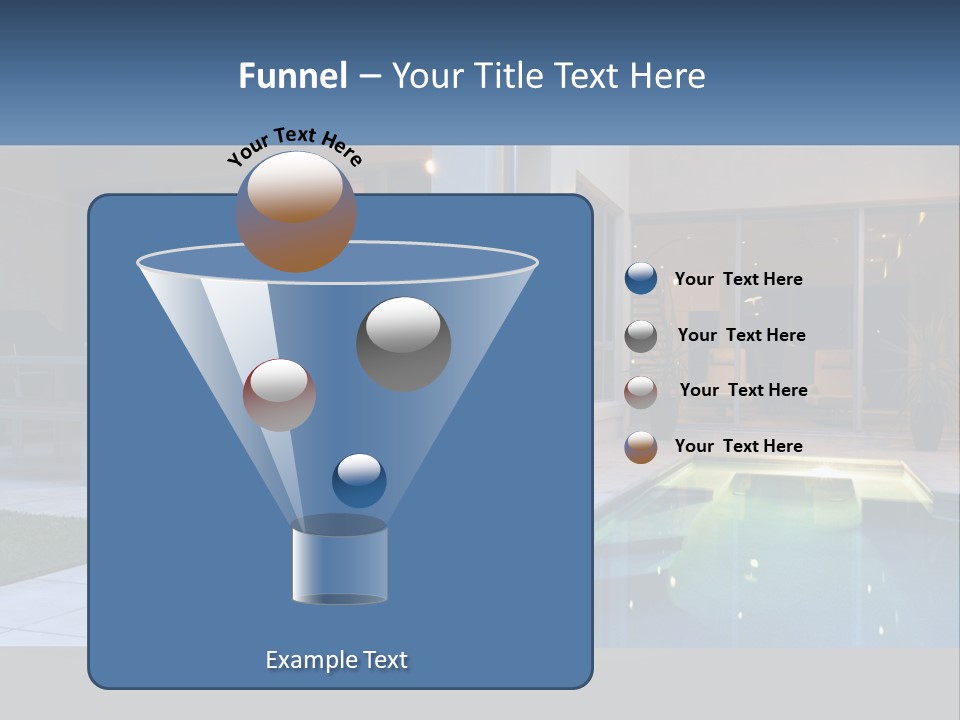 High-Tech House With Pool PowerPoint Template