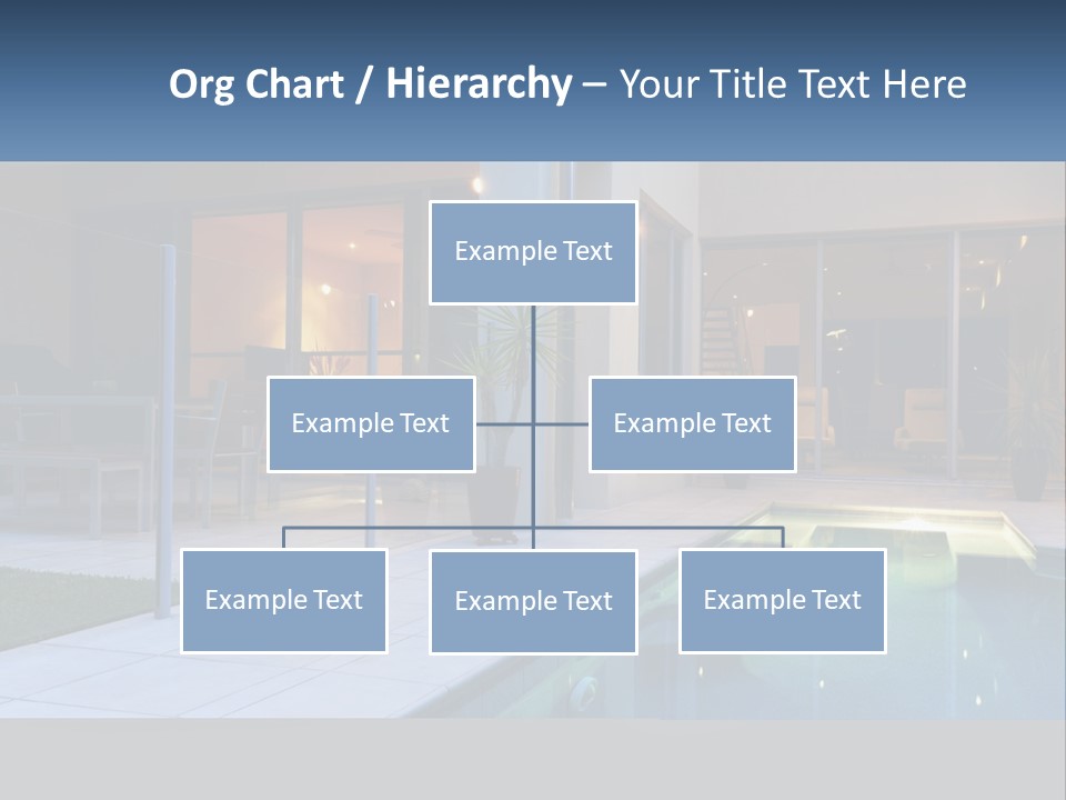 High-Tech House With Pool PowerPoint Template