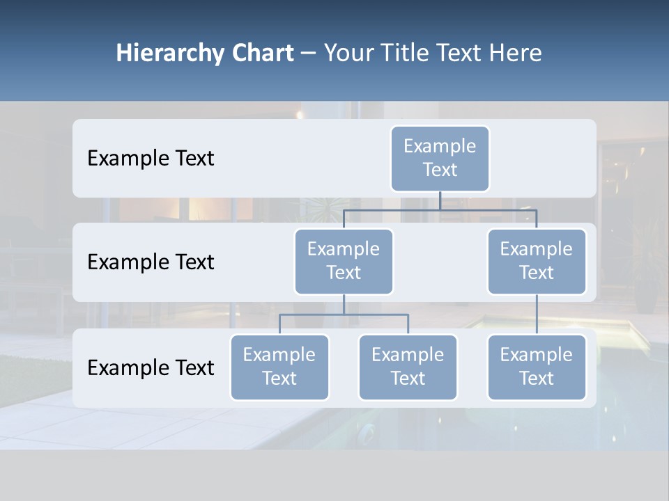 High-Tech House With Pool PowerPoint Template