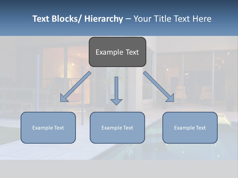 High-Tech House With Pool PowerPoint Template