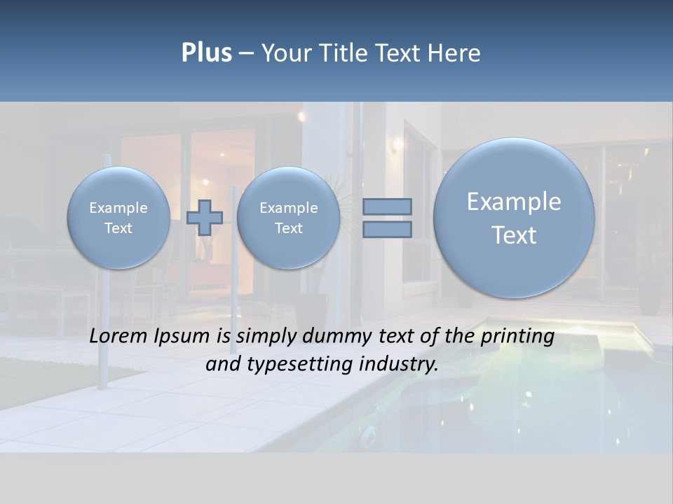 High-Tech House With Pool PowerPoint Template