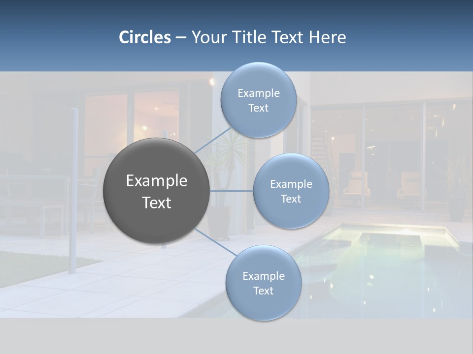 High-Tech House With Pool PowerPoint Template