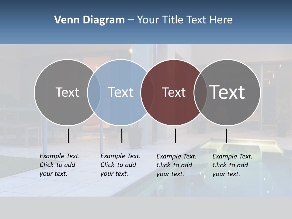 High-Tech House With Pool PowerPoint Template
