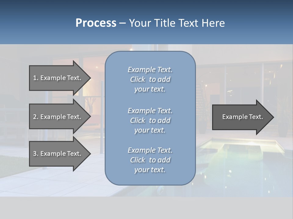 High-Tech House With Pool PowerPoint Template