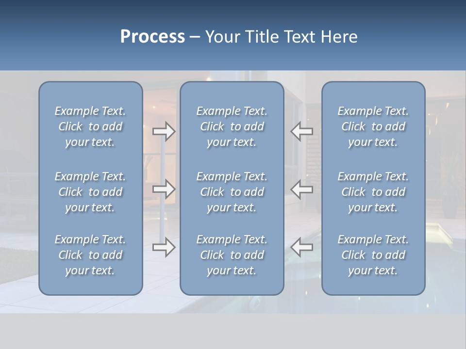 High-Tech House With Pool PowerPoint Template
