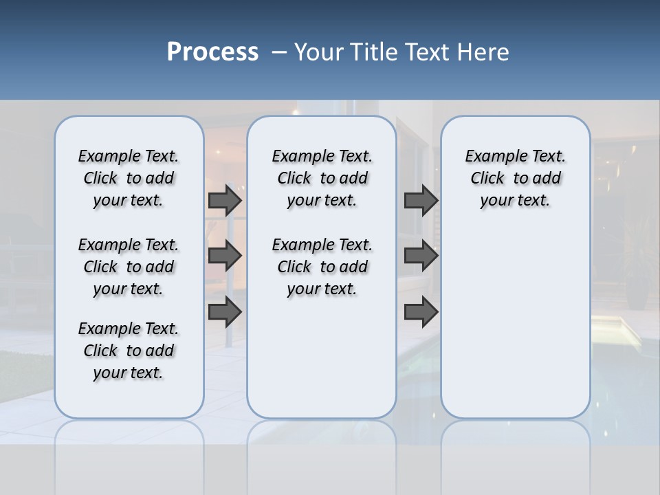 High-Tech House With Pool PowerPoint Template