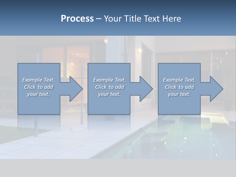 High-Tech House With Pool PowerPoint Template
