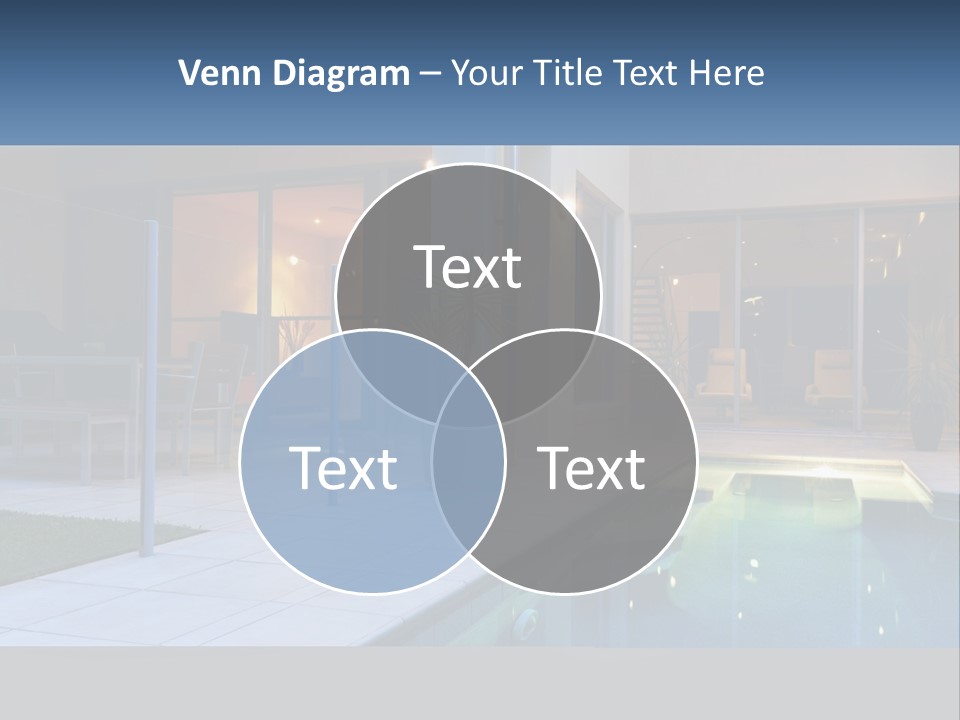 High-Tech House With Pool PowerPoint Template