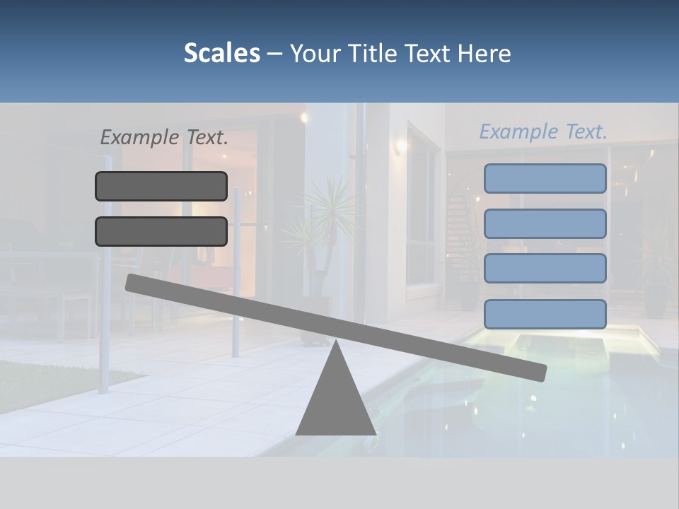 High-Tech House With Pool PowerPoint Template