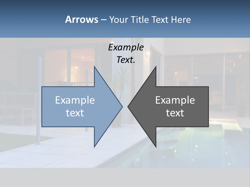 High-Tech House With Pool PowerPoint Template