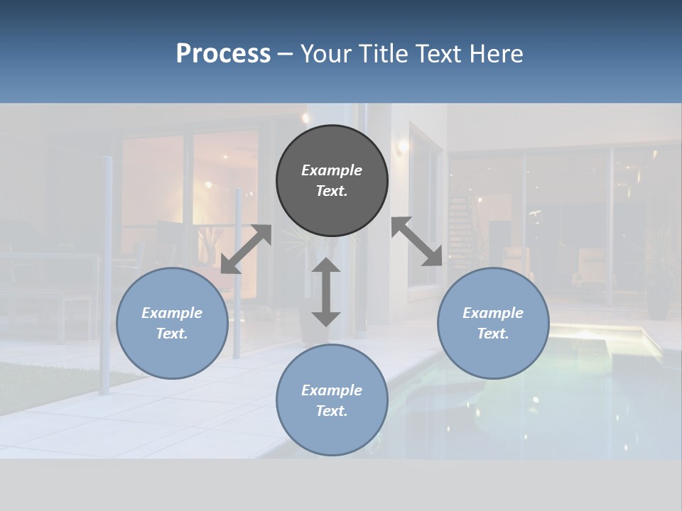 High-Tech House With Pool PowerPoint Template