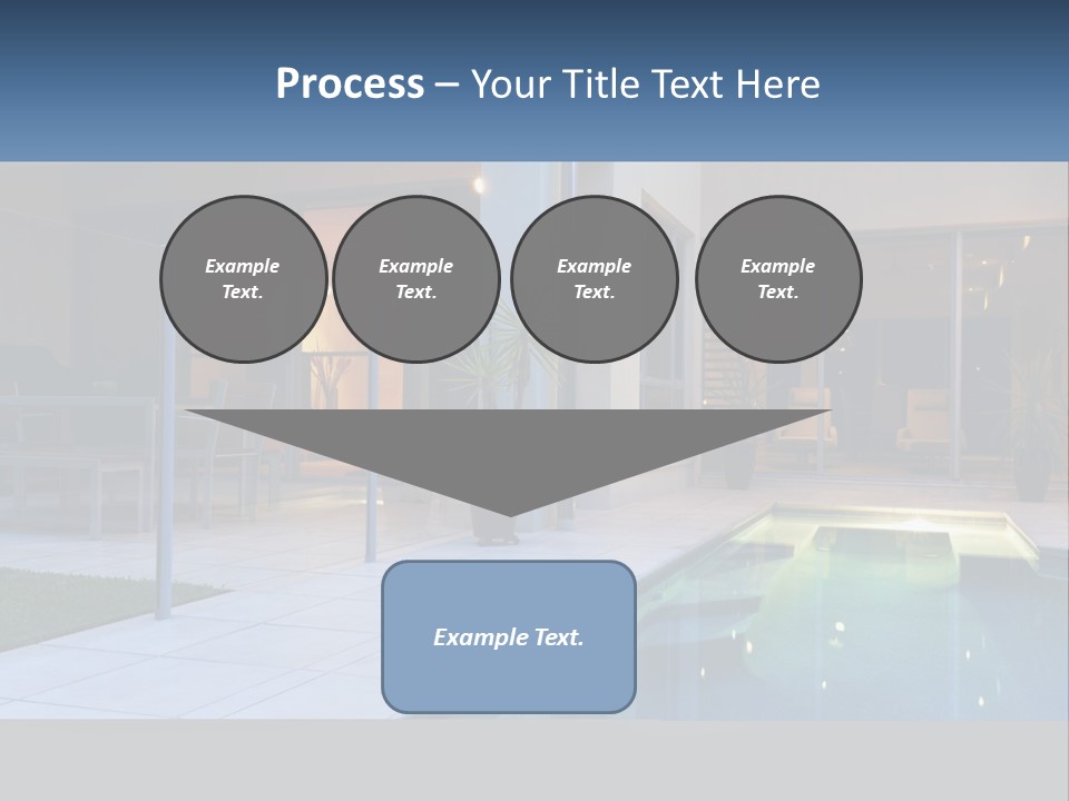 High-Tech House With Pool PowerPoint Template