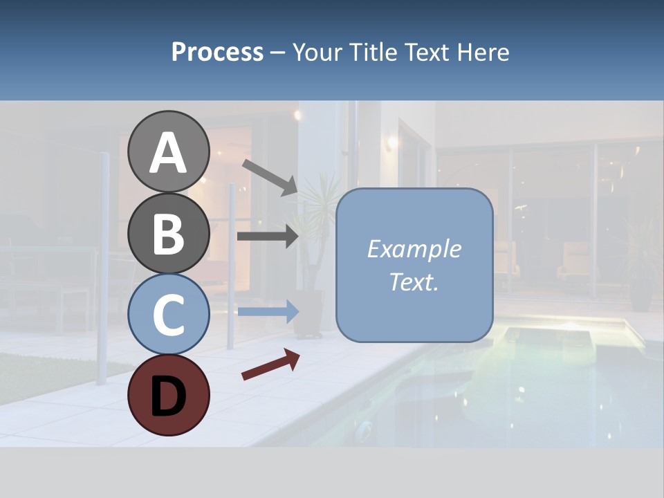 High-Tech House With Pool PowerPoint Template