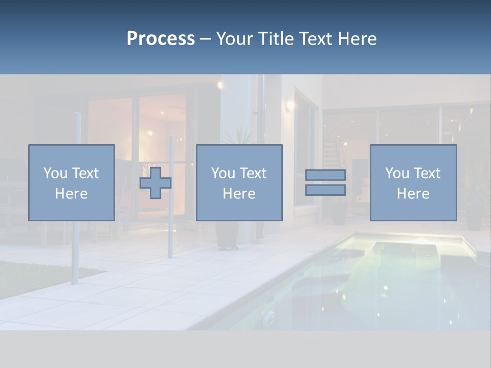 High-Tech House With Pool PowerPoint Template