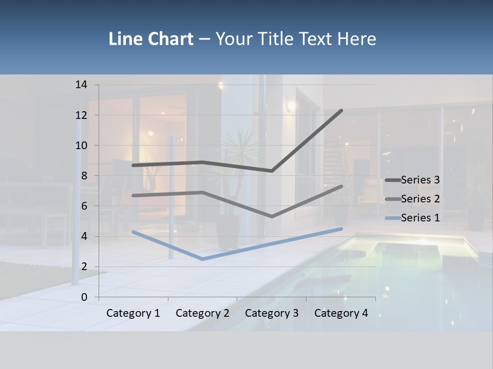 High-Tech House With Pool PowerPoint Template