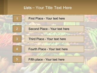 Vegetables. Healthy Eating PowerPoint Template