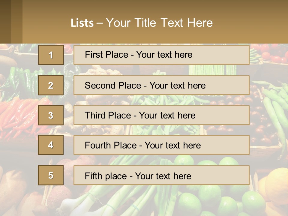 Vegetables. Healthy Eating PowerPoint Template