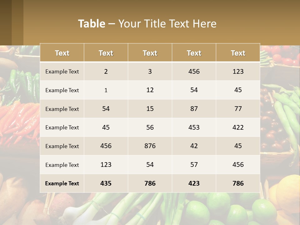 Vegetables. Healthy Eating PowerPoint Template
