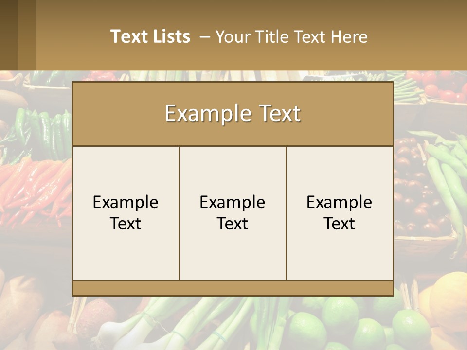 Vegetables. Healthy Eating PowerPoint Template