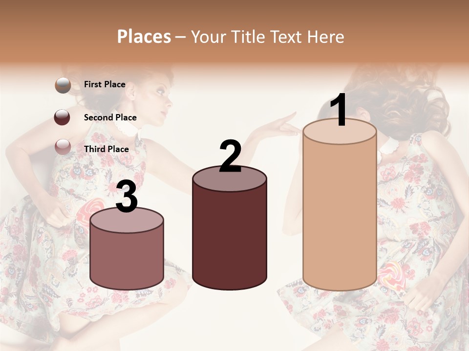 A Girl In A Dress PowerPoint Template