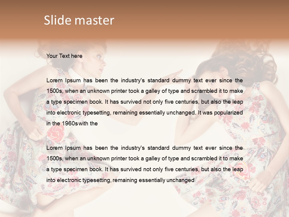 A Girl In A Dress PowerPoint Template