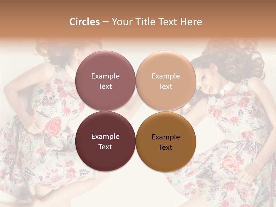 A Girl In A Dress PowerPoint Template