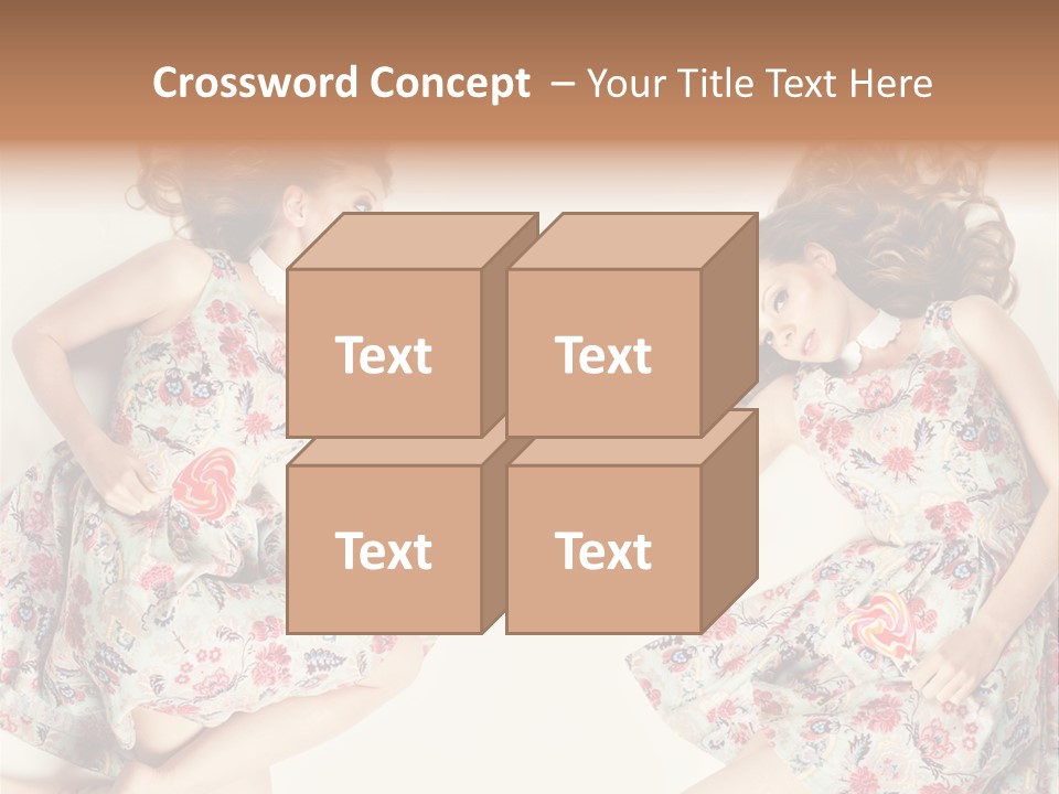 A Girl In A Dress PowerPoint Template