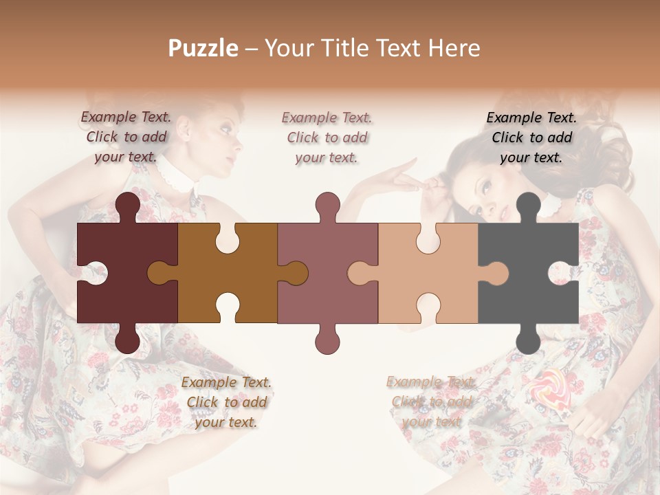 A Girl In A Dress PowerPoint Template