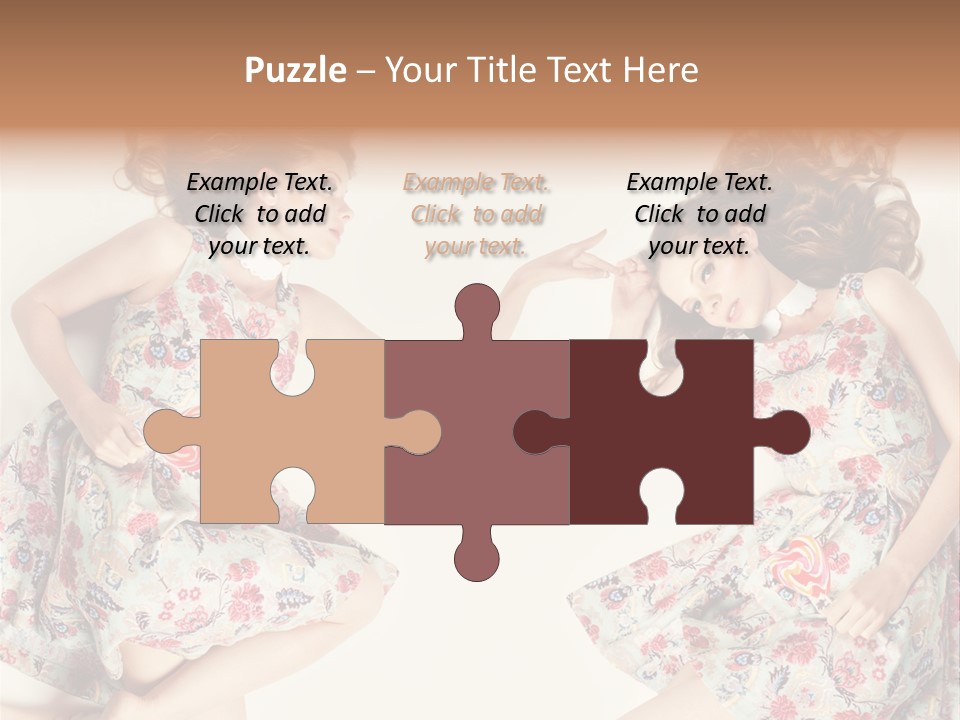 A Girl In A Dress PowerPoint Template