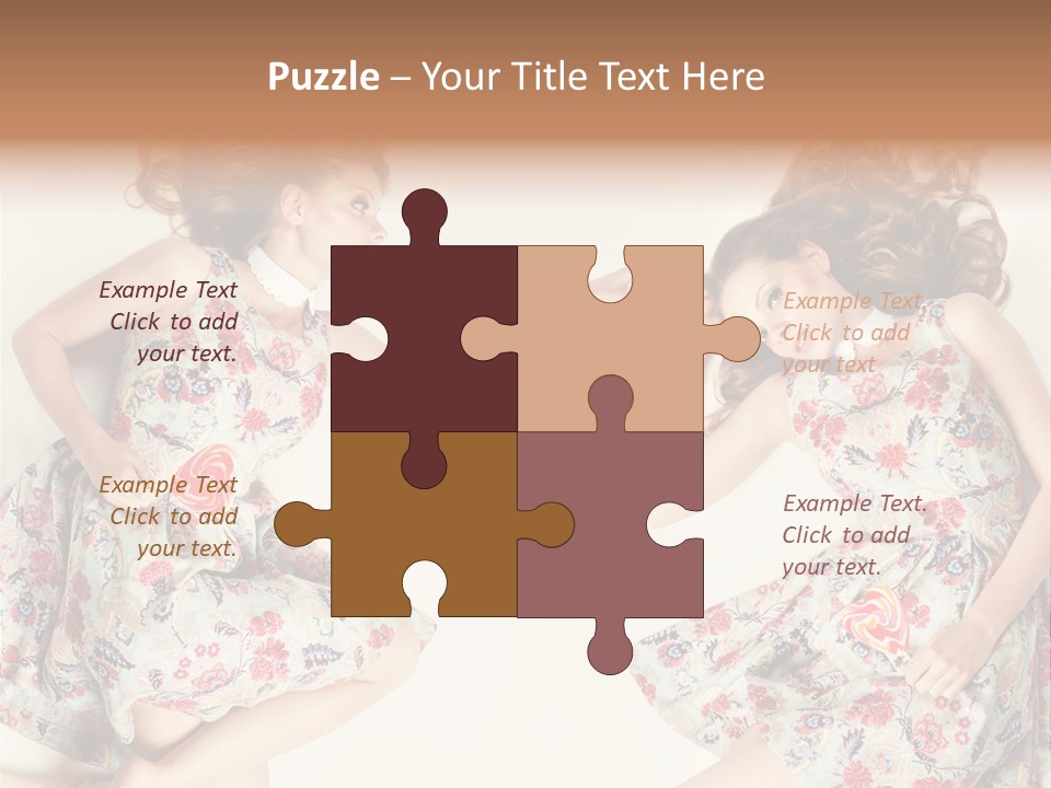 A Girl In A Dress PowerPoint Template