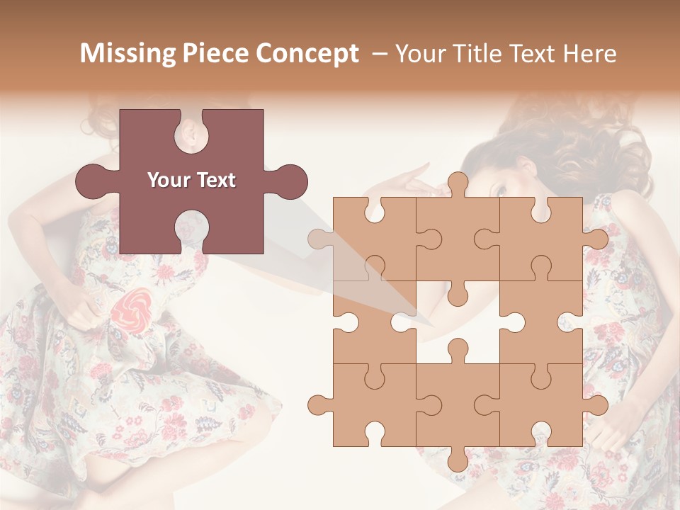 A Girl In A Dress PowerPoint Template